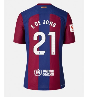 Barcelona Frenkie de Jong #21 Domácí Dres pro Dámy 2023-24 Krátkým Rukávem